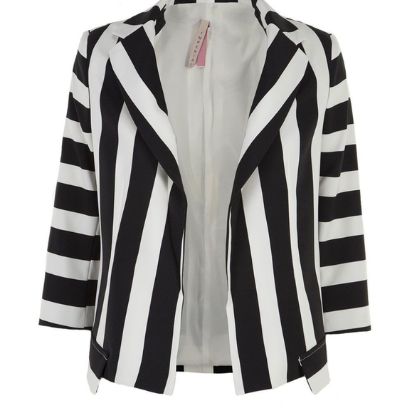 Imperial | Open Front Striped Blazer - Picture 2 of 11
